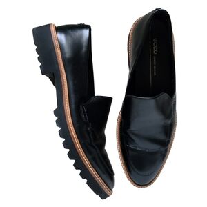 ECCO Incise Tailored Loafer Slip On Shoes Almond Toe Pointed 39/8 Leather